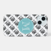 Chat mignon avec motif de lunettes monogramme pers (Verso Horizontal)