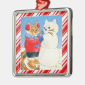 Chat mignon bonhomme sucre de canne ornement de No (Gauche)