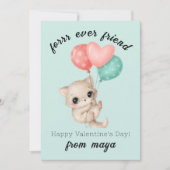 Chat mignon Carte de Saint Valentin (Devant)