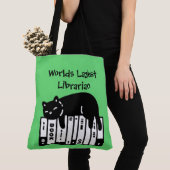 Chat Mignon, Chat Drôle, Sac Cabas de la Bibliothé (De près)