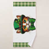 Chat mignon/chaton Saint Patrick's Day (Serviette de bain)