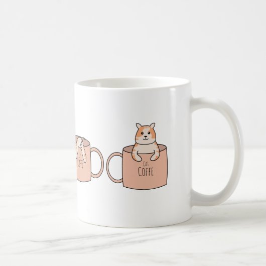 Chat Mignon dans une Tasse à Café | Cadeau pour Am (Droite)
