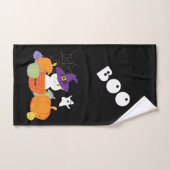 Chat mignon d'Halloween en Casquette sorcier (Serviette à main)