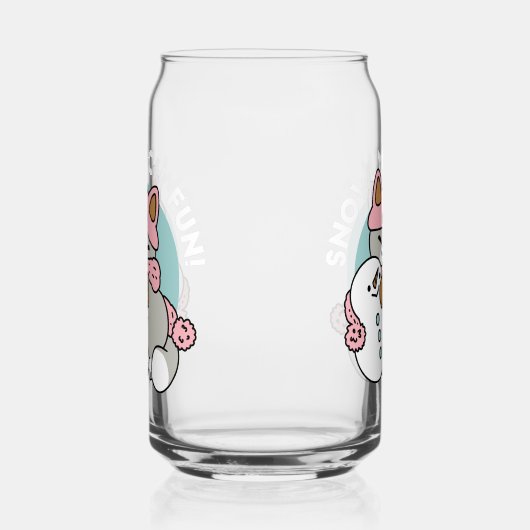 Chat mignon en Engin à neige avec Art Snowman (Gauche)