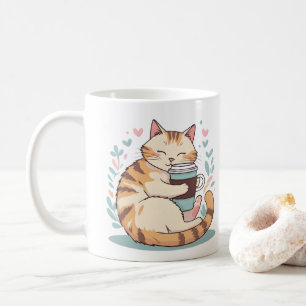 Chat Mignon Enlaçant une Tasse à Café Mug Fantai