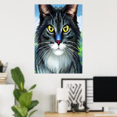 Chat mignon et adorable | AI Art Poster (Bureau à domicile)