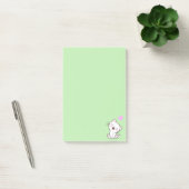 Chat mignon et cœur sur des Post-it vert clair (Bureau)