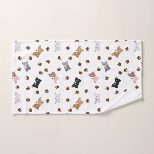 Chat mignon et pattes (Serviette à main)