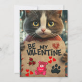 Chat mignon être ma carte Valentine (Devant)