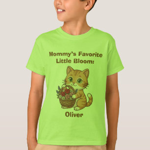 Chat Mignon & Fleurs : T-Shirt Fantaisiste pour En
