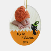 Chat mignon Mon 1er Ornement d'Halloween (Droite)