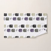 Chat mignon noir violet gris noir (Serviette à main)