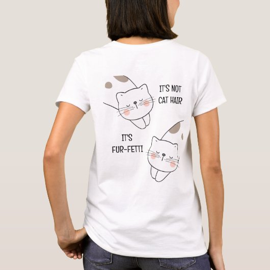 Chat mignon Nom personnalisé Amusant T-shirt Amour (Dos)