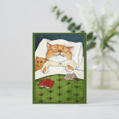 Chat mignon, souris, ours en peluche carte postale (Debout devant)