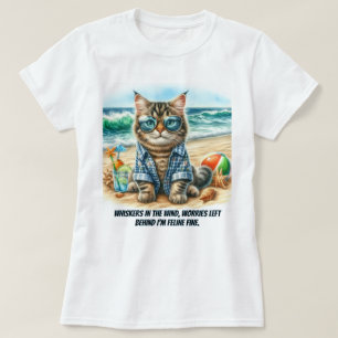 Chat Mignon sur le T-Shirt pour les Amoureux de Ch