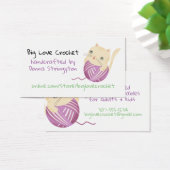 Chat mignon tricot crochet homespun carte de visit (Bureau)