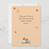 Chat mignonne et Citrouilles rétro Bonne carte d'H (Dos)