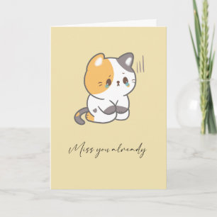 Chat mignonne Vous Mlle Cartes De Voeux Déjà