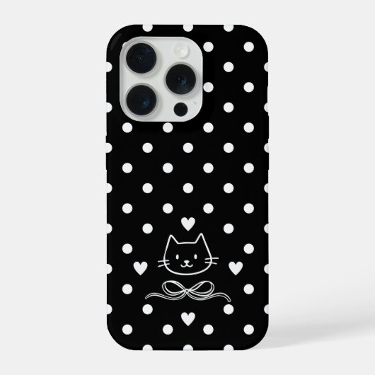 Chat minimaliste à pois (Verso)