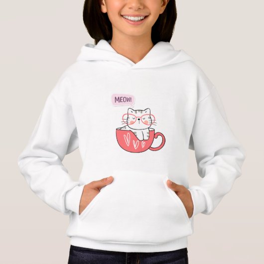 chat miow dans une tasse (Devant)