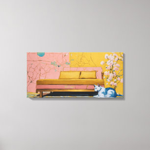 Chat Moderne Coloré Toile d'Art Enveloppé Imprimer