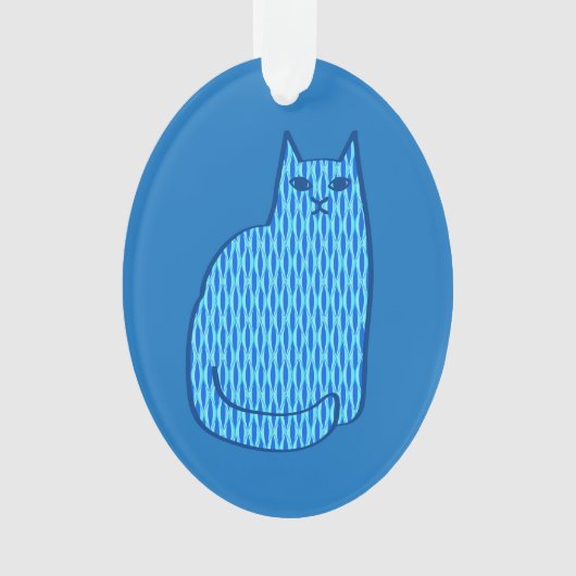 Chat moderne du milieu du siècle, Cobalt et Bleu c (devant)