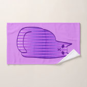 Chat moderne du milieu du siècle, orchidée et viol (Serviette à main)