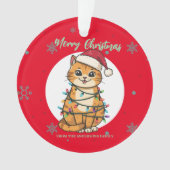 Chat moderne joyeux rouge flocon de neige Noël cha (devant)
