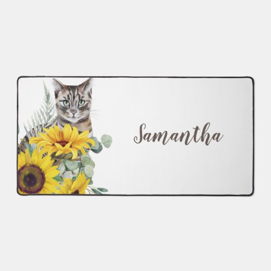Chat moderne Sunflower Nom floral (Recto)