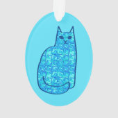 Chat moderne, turquoise et marine du milieu du siè (dos)