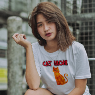 CHAT MOM GINGER RED CHAT T-SHIRTS T-SHIRT