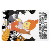 CHAT MOM MONDE DOMINATION FLEXIBLE MAGNET (Horizontal)