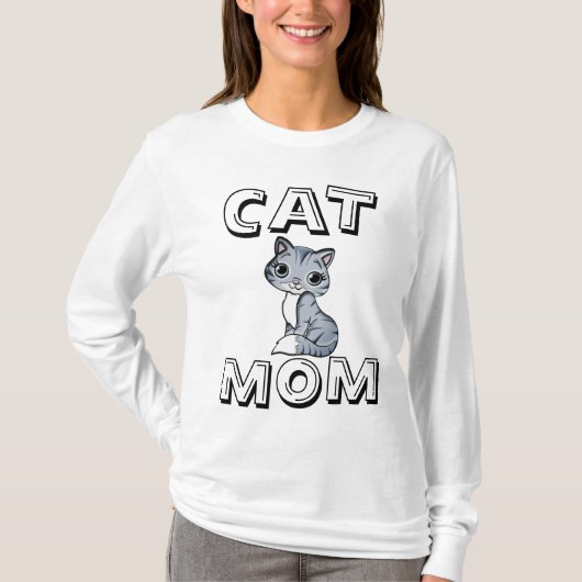 CHAT MOM, T-shirts pour dames (Devant)