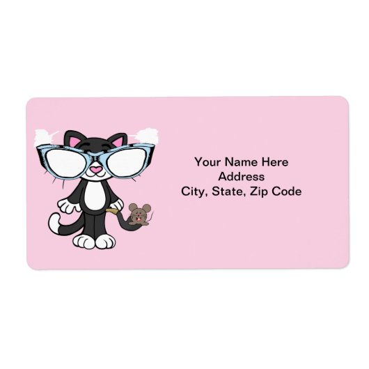 Chat Mouse Lunettes de soleil Étiquettes (Devant)