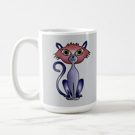 Chat Mug - Bleu Chat à thème cadeau (Gauche)