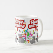 Chat Mug Joyeux Anniversaire Mug (Devant droit)