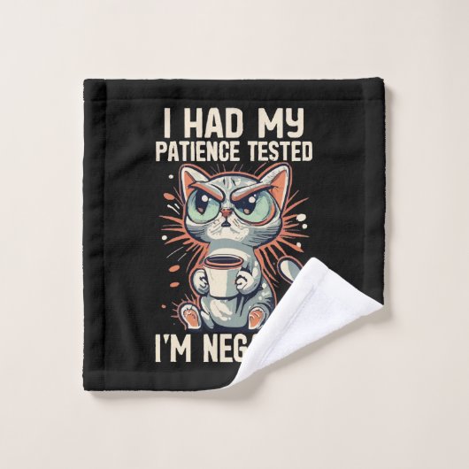 Chat négatif (Gant de toilette)