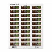 Chat Noël adresse arbre étiquette (Feuille entière)