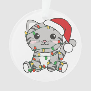Chat Noël Animaux d'hiver Chats Ornement