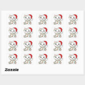 Chat Noël Animaux d'hiver Chats Sticker Carré (Feuille)