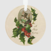 Chat Noël Joyau Holly Kitten Art antique (dos)