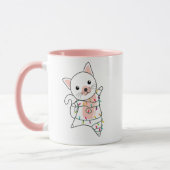 Chat Noël Neige hiver Animaux Chats Mug (Gauche)