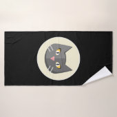 Chat noir (Serviette de bain)