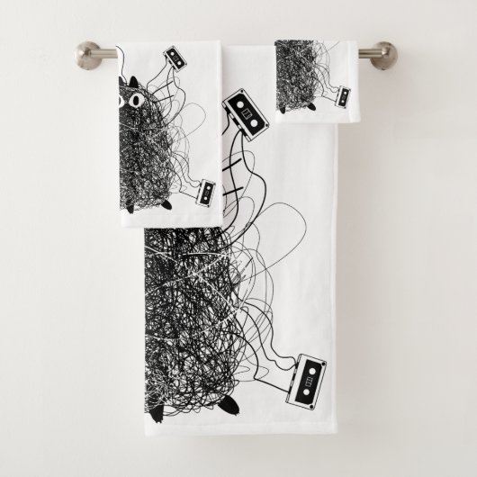 Chat noir à bande (En situation)