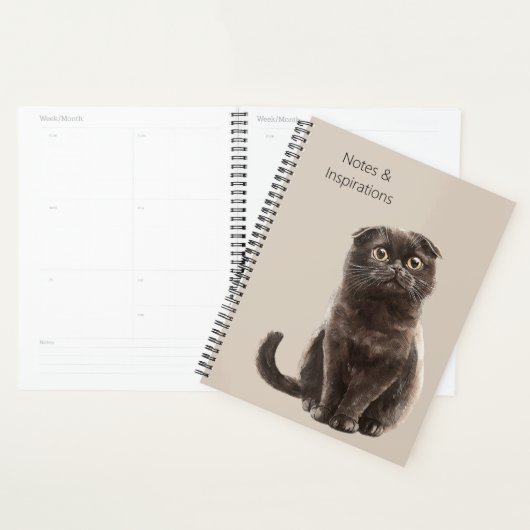 Chat noir à la crème (Devant avec enveloppe)