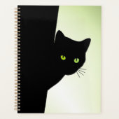 Chat noir à oreille verte (Devant)