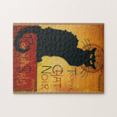 Chat Noir - afbeelding van zwarte kat Legpuzzel (Horizontaal)