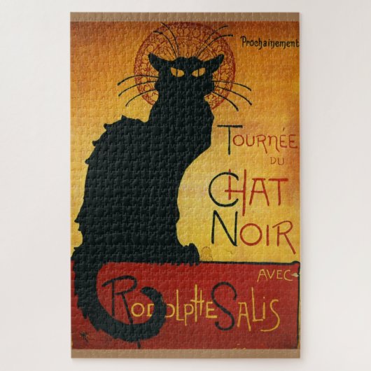 Chat Noir -  afbeelding van zwarte kat Legpuzzel (Verticaal)