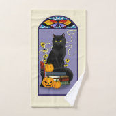 Chat noir Art Nouveau (Serviette à main)