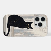 Chat noir, art numérique (Verso Horizontal)